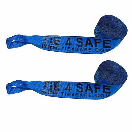 TIE 4 SAFE 4" x 30' Winch Straps w/ Loop End
WLL: 5,400 lbs, PK2 TWS44-30-BU-2